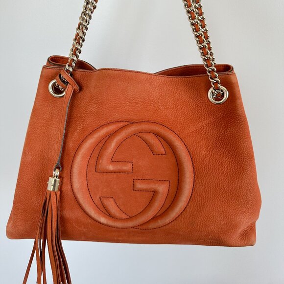 Gucci Soho Chain Tote Shoulder Bag - Picture 1 of 16